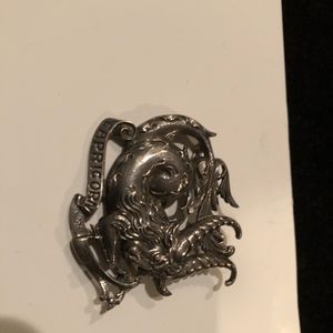 Vintage Sterling Silver Cini Capricorn Brooch/Pin